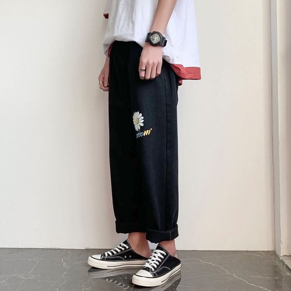 ictpf straight daisy elastic waist and jeans jeans 1wd0e loose small tube size big plus korean fashion fat capris spring and summer men', Blue
ictpf straight daisy elastic waist and jeans jeans 1wd0e loose small tube size big plus korean fashion fat capris spring and summer men', Blue