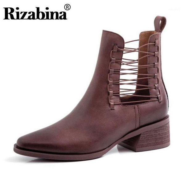 rizabina women genuine leather 2020 autumn spring ankle boots brand office work shoes woman size 34-391, Black
rizabina women genuine leather 2020 autumn spring ankle boots brand office work shoes woman size 34-391, Black