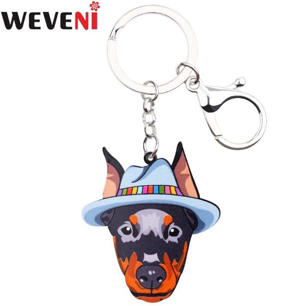 keychains weveni german doberman pinscher dog key chain ring handbag charm man car keychain accessories trendy jewelry for women, Silver
keychains weveni german doberman pinscher dog key chain ring handbag charm man car keychain accessories trendy jewelry for women, Silver