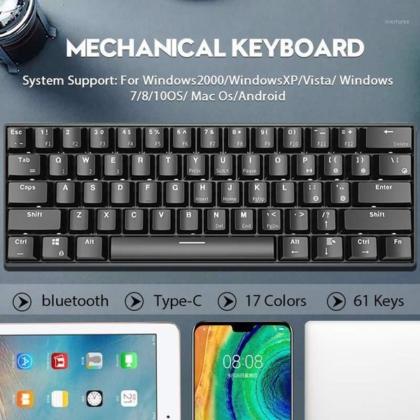 bluetooth wireless rgb 17 color backlit mechanical keyboard 61 keys type c computer gaming keyboard for pc laptablet desk
bluetooth wireless rgb 17 color backlit mechanical keyboard 61 keys type c computer gaming keyboard for pc laptablet desk
