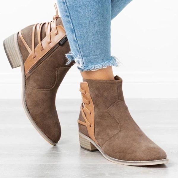 new design autumn winter women's ladies fashion ankle thick cross tie zipper short boots casual retro zipper middle shoes1, Black
new design autumn winter women's ladies fashion ankle thick cross tie zipper short boots casual retro zipper middle shoes1, Black