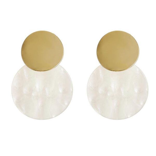 street snap earrings temperament joker circular shells earrings personality exaggerated long eardrop female accessories, Silver
street snap earrings temperament joker circular shells earrings personality exaggerated long eardrop female accessories, Silver