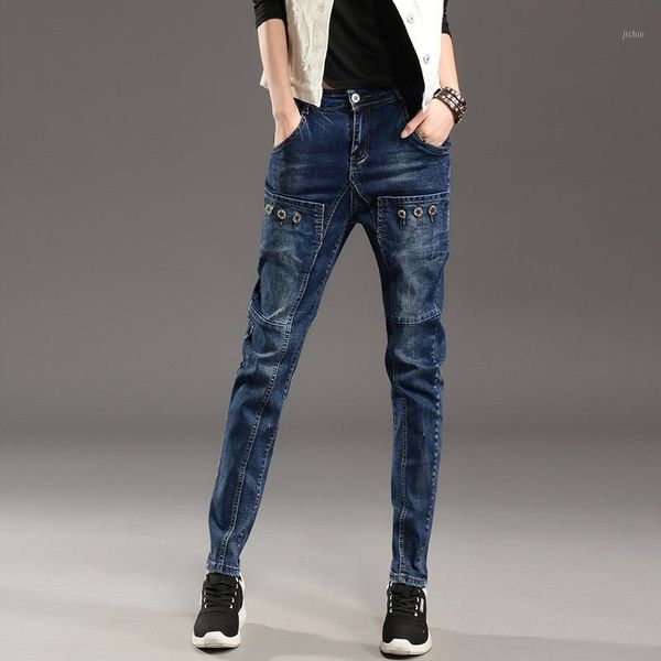 cool streetwear big pocket loose jeans women casual vintage button plus size denim harem pants new boyfriend baggy jean trousers1, Blue
cool streetwear big pocket loose jeans women casual vintage button plus size denim harem pants new boyfriend baggy jean trousers1, Blue