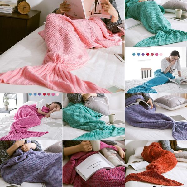 90*180cm mermaid sofa knit blanket quilt rug cocoon sleeping sack tail blankets dhl 2 n4fac
90*180cm mermaid sofa knit blanket quilt rug cocoon sleeping sack tail blankets dhl 2 n4fac