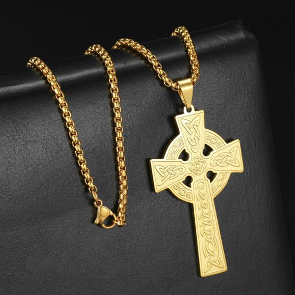 dawapara vintage celtic cross necklace nordic ancient symbols talisman men women necklace stainless steel jewelry, Silver
dawapara vintage celtic cross necklace nordic ancient symbols talisman men women necklace stainless steel jewelry, Silver