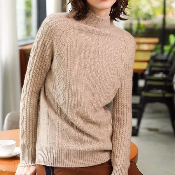 2021 new half turtleneck cashmere sweater women autumn winter knitwear clothes tricot jumper pull femme pullover knitted sweaters pu5f, White;black
2021 new half turtleneck cashmere sweater women autumn winter knitwear clothes tricot jumper pull femme pullover knitted sweaters pu5f, White;black