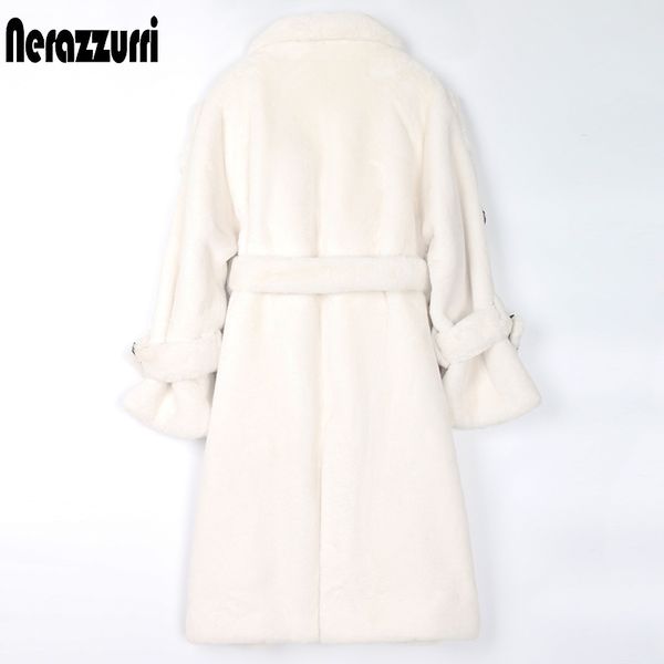 nerazzurri long warm fluffy faux fur trench coat for women double breasted pink white green plus size winter fashion belt 201212, Black
nerazzurri long warm fluffy faux fur trench coat for women double breasted pink white green plus size winter fashion belt 201212, Black