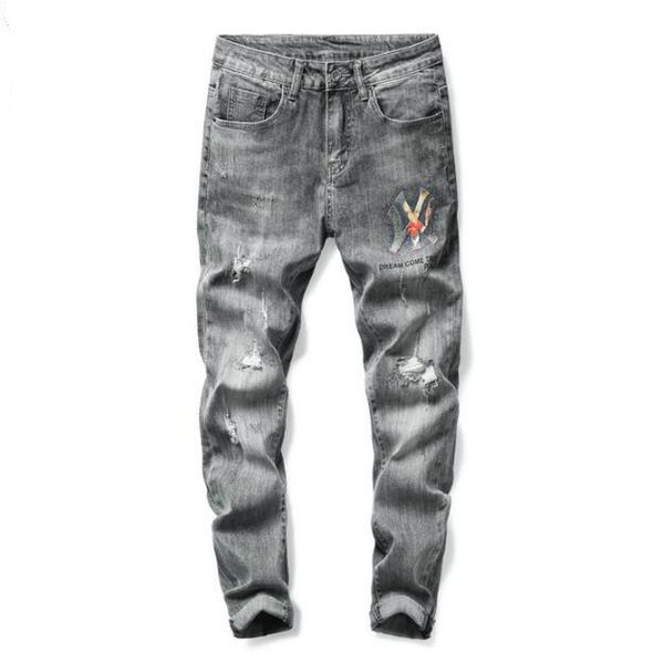 21ss men's brand designers jeans distressed ripped slim fit biker denim pants mens leisure fashion jeans w215, Blue
21ss men's brand designers jeans distressed ripped slim fit biker denim pants mens leisure fashion jeans w215, Blue