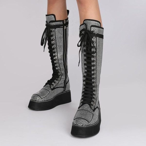 boots bright rhinestone lace trifle platform high tube full catwalk nightclub performance, Black
boots bright rhinestone lace trifle platform high tube full catwalk nightclub performance, Black