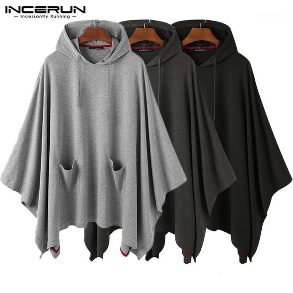men's trench coats incerun mens leisure hoodies cloak capes fashion solid sweatshirts casual long sleeve loose pockets poncho plus size, Tan;black
men's trench coats incerun mens leisure hoodies cloak capes fashion solid sweatshirts casual long sleeve loose pockets poncho plus size, Tan;black