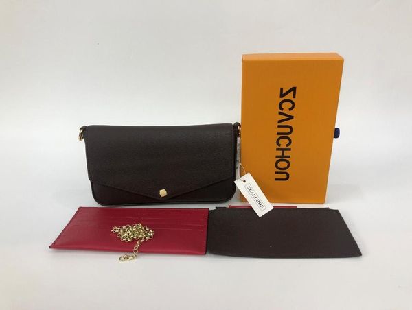 3 colors handbag fashion women purse chain bag three-piece flower bag ladies pvc leather classic wallet card bag with box
3 colors handbag fashion women purse chain bag three-piece flower bag ladies pvc leather classic wallet card bag with box