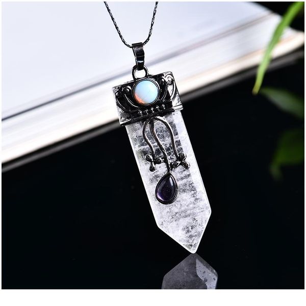 1pc natural stone pendant real special status purple rose quartz crystal color pendant men's women's gem qyllpz, Black
1pc natural stone pendant real special status purple rose quartz crystal color pendant men's women's gem qyllpz, Black