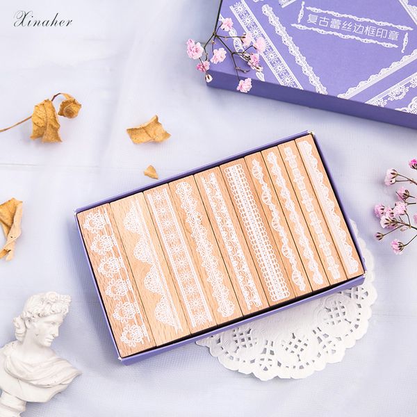 xinaher 10pcs/set vintage flower lace decoration stamp wooden rubber stamps for scrapbooking stationery diy craft standard stamp 1019
xinaher 10pcs/set vintage flower lace decoration stamp wooden rubber stamps for scrapbooking stationery diy craft standard stamp 1019