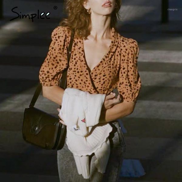 simplee vintage leopard women blouse shirt half sleeve v neck work wear elegant office lady party summer holiday blouse, White
simplee vintage leopard women blouse shirt half sleeve v neck work wear elegant office lady party summer holiday blouse, White