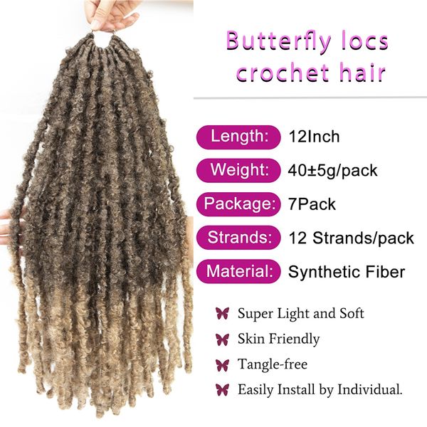 costume accessories distressed butterfly locs crochet hair long braids extension 100% handmade faux locs pre looped synthetic braid dreadloc, Silver
costume accessories distressed butterfly locs crochet hair long braids extension 100% handmade faux locs pre looped synthetic braid dreadloc, Silver