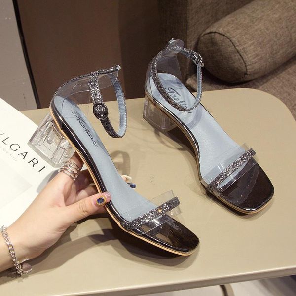 design summer women shiny sequins shoes brand girls patchwork outdoor thick heel sandals beach transparent mirror roman sandals, Black
design summer women shiny sequins shoes brand girls patchwork outdoor thick heel sandals beach transparent mirror roman sandals, Black