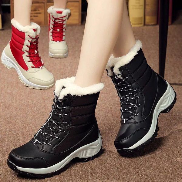 women boots non-slip waterproof winter snow boots women platform winter shoes with thick fur, Black
women boots non-slip waterproof winter snow boots women platform winter shoes with thick fur, Black