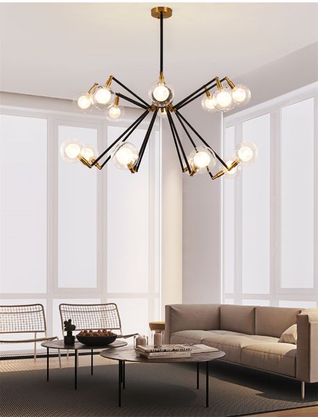 wrought iron spider chandelier lighting lamps post-modern simple glass branch living room bedroom magic bean lustre
wrought iron spider chandelier lighting lamps post-modern simple glass branch living room bedroom magic bean lustre