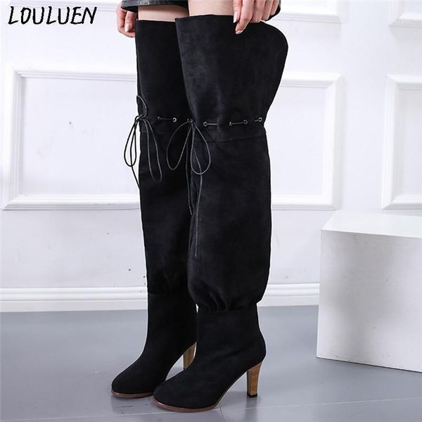 louluen 2020 boots roman laarzen bottes mujer fashion women flock lace-up round toe high boots over-the-knee high heel shoes1, Black
louluen 2020 boots roman laarzen bottes mujer fashion women flock lace-up round toe high boots over-the-knee high heel shoes1, Black