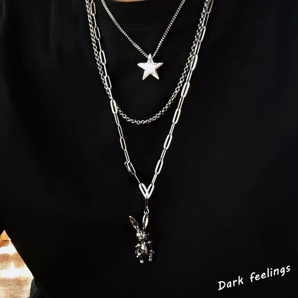 korean ins net red titanium steel metal pendant multi layer versatile sweater hip hop men and women earth cool necklace chain fashion, Silver
korean ins net red titanium steel metal pendant multi layer versatile sweater hip hop men and women earth cool necklace chain fashion, Silver