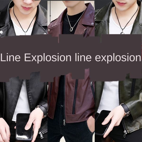 2020 spring jacket walletleather walletand autumn new coat men's lapel korean fashion slim and handsome locomotive pu leather jacket me, Blue
2020 spring jacket walletleather walletand autumn new coat men's lapel korean fashion slim and handsome locomotive pu leather jacket me, Blue