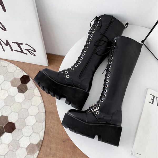 bonjomarisa ins женские ботинки твердые молния шнурок на платформе средний теленок мотоцикл сапоги женские классные моды качества обувь женщ, Black
bonjomarisa ins женские ботинки твердые молния шнурок на платформе средний теленок мотоцикл сапоги женские классные моды качества обувь женщ, Black