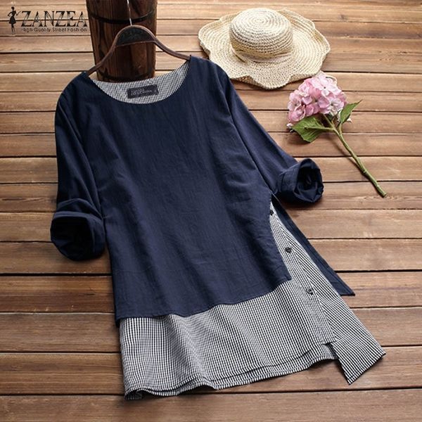 zanzea women vintage cotton linen blouse autumn long sleeve pacthwork shirt casual tunic femininas plus size blusas chemise y200422, White
zanzea women vintage cotton linen blouse autumn long sleeve pacthwork shirt casual tunic femininas plus size blusas chemise y200422, White