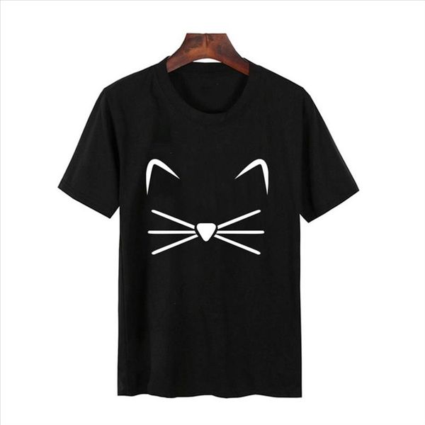 luckyroll camisetas verano mujer thin section t shirt kitten harajuku female t shirt leisure fashion cat black tshirt, White 
luckyroll camisetas verano mujer thin section t shirt kitten harajuku female t shirt leisure fashion cat black tshirt, White