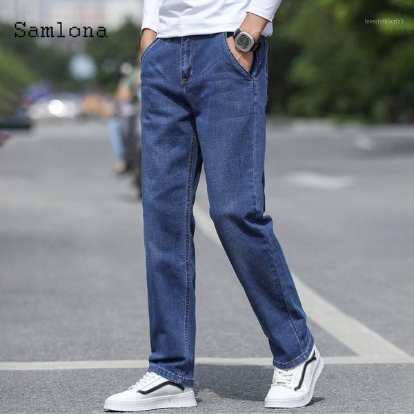 men's jeans samlona mens fashion skinny denim pant male 2021 loose straight pants streetwear zipper blue casual trousers1
men's jeans samlona mens fashion skinny denim pant male 2021 loose straight pants streetwear zipper blue casual trousers1