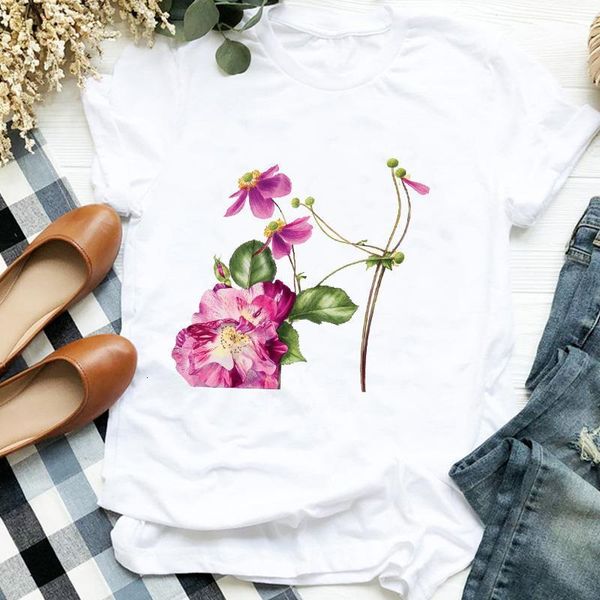 women lady floral flower summer autumn clothing print ladies t tee womens shirt clothes tshirt female graphic t-shirt, White
women lady floral flower summer autumn clothing print ladies t tee womens shirt clothes tshirt female graphic t-shirt, White