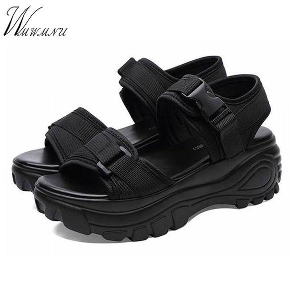summer chunky wedge platform heels sandals women fashion cool beach matching buckle sport shoes open-toed flat outdoor black t200605
summer chunky wedge platform heels sandals women fashion cool beach matching buckle sport shoes open-toed flat outdoor black t200605