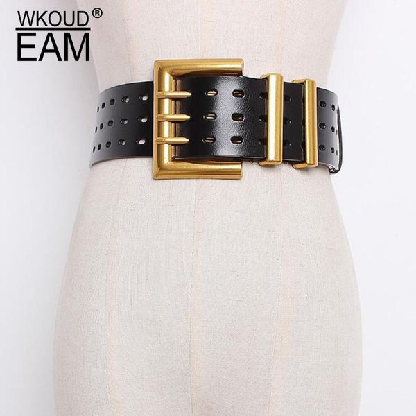 belts eam 2021 metal three pin buckle pu leather belt for women hollow out wide genuine waistband lady tide pe329, Black;brown
belts eam 2021 metal three pin buckle pu leather belt for women hollow out wide genuine waistband lady tide pe329, Black;brown