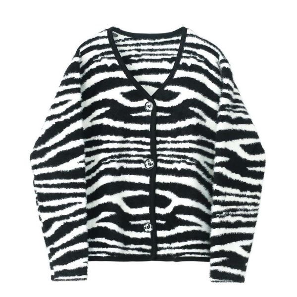women's knits & tees retro leopard striped sweaters women single breasted knitted cardigans spring autumn knit sweater outerwear ta323, White
women's knits & tees retro leopard striped sweaters women single breasted knitted cardigans spring autumn knit sweater outerwear ta323, White