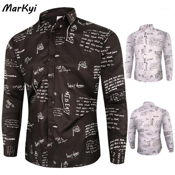 men's casual shirts markyi 2021 letter print mens long sleeve good quality cotton dress shirts1, White;black
men's casual shirts markyi 2021 letter print mens long sleeve good quality cotton dress shirts1, White;black