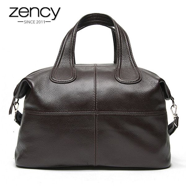 zency 100% genuine leather women handbag coffee ladies tote bags classic black messenger crossbody purse boston shoulder bag c0121
zency 100% genuine leather women handbag coffee ladies tote bags classic black messenger crossbody purse boston shoulder bag c0121