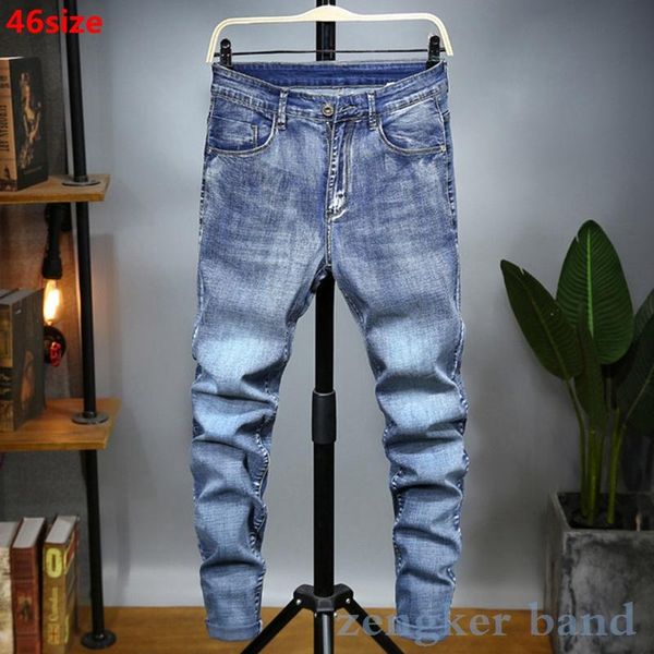 spring men's large elastic jeans men's light blue large size loose oversized pants elasticity 46 44 42 40
spring men's large elastic jeans men's light blue large size loose oversized pants elasticity 46 44 42 40