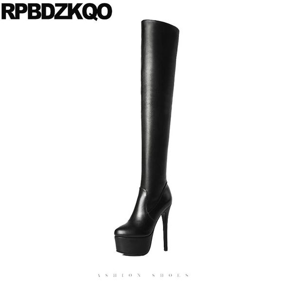 platform black fashion heel knee stiletto over the pointed toe extreme slim brand women winter boots genuine
platform black fashion heel knee stiletto over the pointed toe extreme slim brand women winter boots genuine