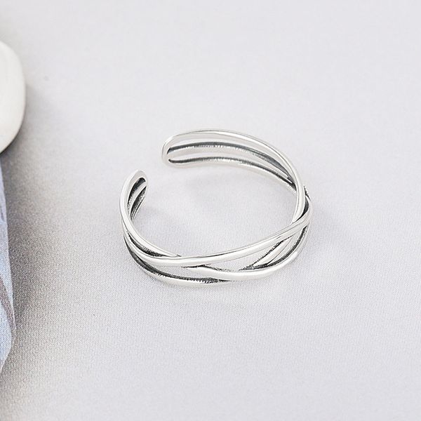 korean new s925 pure silver braided winding ring, simple and popular design, adjustable opening ring
korean new s925 pure silver braided winding ring, simple and popular design, adjustable opening ring