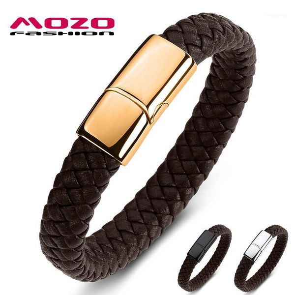 classic simple male bracelet brown leather chain stainless steel fashion bracelet gold jewelry1, Golden;silver
classic simple male bracelet brown leather chain stainless steel fashion bracelet gold jewelry1, Golden;silver