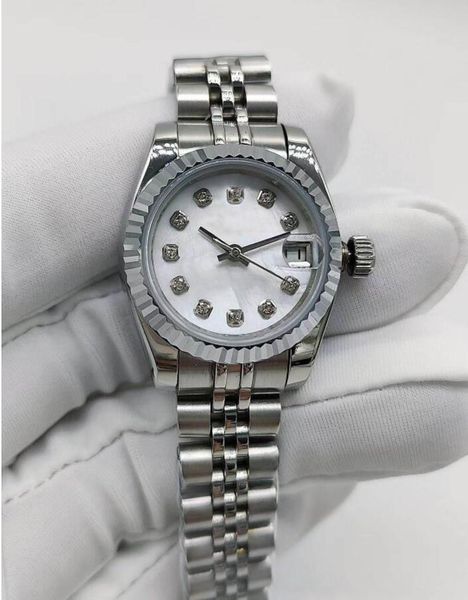 17 styles womens 26mm watches full stainless steel automatic mechanical 2813 movement watch diamond iced out woman wristwatches lady wristwa, Slivery;brown
17 styles womens 26mm watches full stainless steel automatic mechanical 2813 movement watch diamond iced out woman wristwatches lady wristwa, Slivery;brown