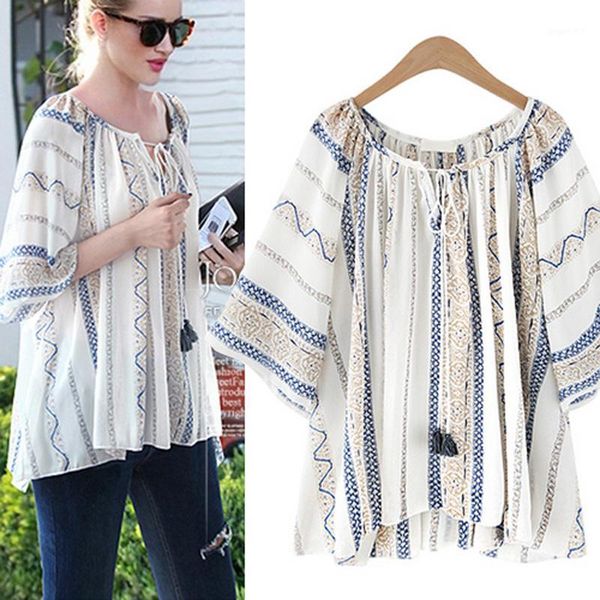 plus size xl-5xl women shirt blouse 2020 fashion 3/4 sleeve striped o neck vintage shirt loose casual cotton summer1, White
plus size xl-5xl women shirt blouse 2020 fashion 3/4 sleeve striped o neck vintage shirt loose casual cotton summer1, White
