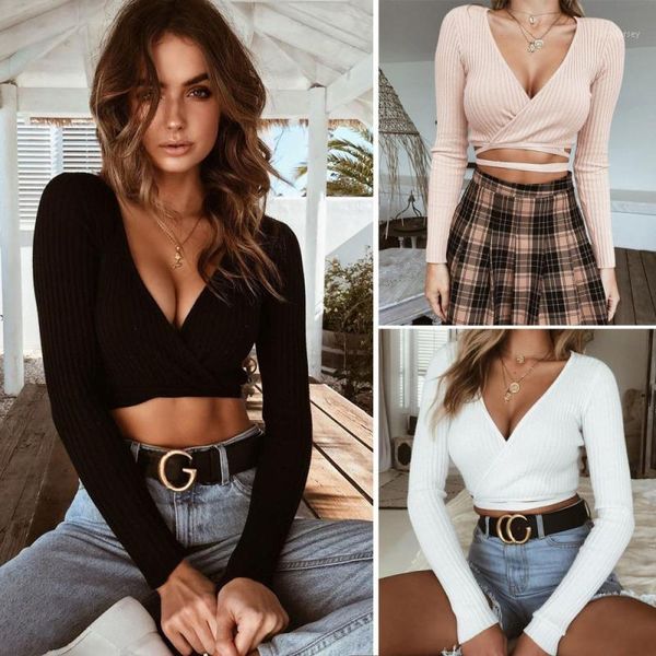 2020 summer women slim t-shirt black white khaki long sleeve t shirt cross v-neck crop
2020 summer women slim t-shirt black white khaki long sleeve t shirt cross v-neck crop