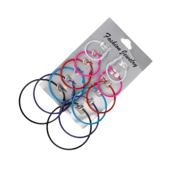 hoop & huggie 6 pairs/set earrings women jewelry circle fashion black white charm simple, Golden;silver
hoop & huggie 6 pairs/set earrings women jewelry circle fashion black white charm simple, Golden;silver