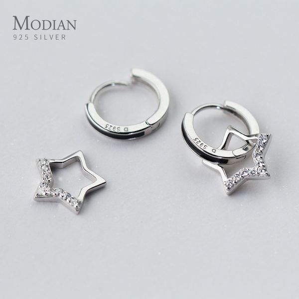 modian bright zircon star hoop genuine 100% 925 sterling silver anti-allergy earrings for women ol style fine jewelry q1219, Golden;silver
modian bright zircon star hoop genuine 100% 925 sterling silver anti-allergy earrings for women ol style fine jewelry q1219, Golden;silver