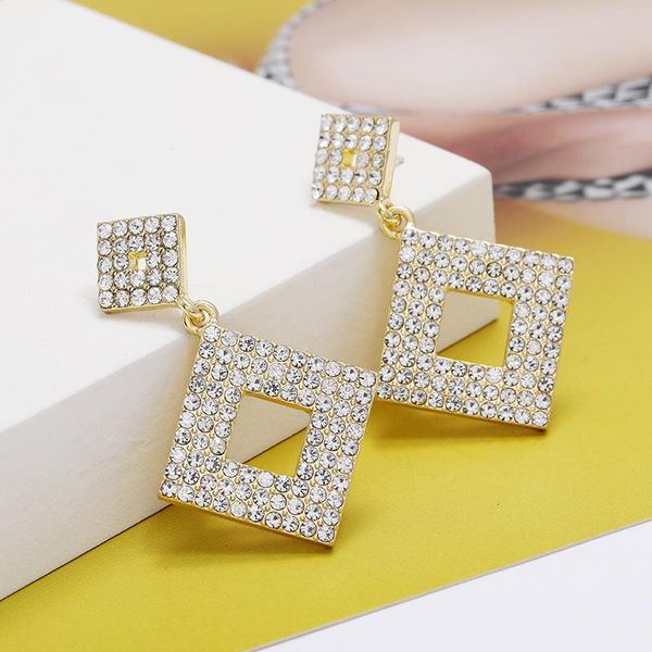 zoshi korean new fashion elegant square rhinestone dangle earrings for women geometric pendant gold color party jewelry, Silver
zoshi korean new fashion elegant square rhinestone dangle earrings for women geometric pendant gold color party jewelry, Silver