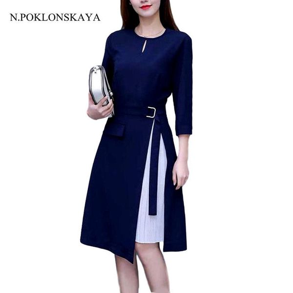 casual dresses women autumn dress stitching three quarter sleeve side slit knee-length a-line elegant office vestidos de festa, Black;gray
casual dresses women autumn dress stitching three quarter sleeve side slit knee-length a-line elegant office vestidos de festa, Black;gray