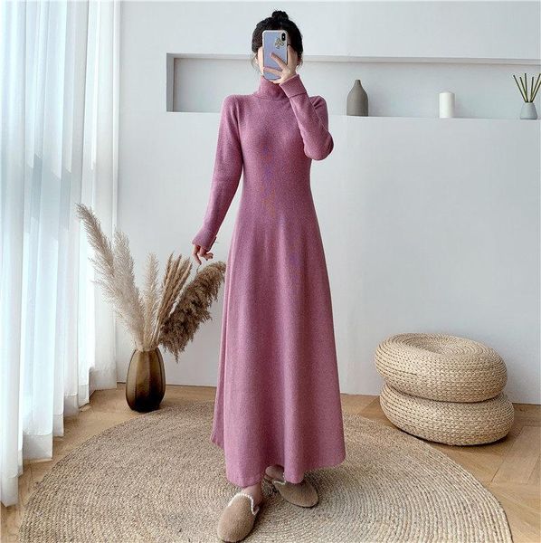 autumn and winter super long knitted dress women's new turtleneck sweater dress a-line casual full sleeve jumper knitwear y1053, Black;gray
autumn and winter super long knitted dress women's new turtleneck sweater dress a-line casual full sleeve jumper knitwear y1053, Black;gray