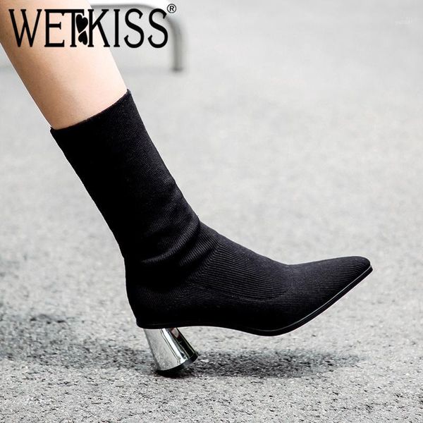 boots wetkiss 2021 knitting women sock high heels bootie pointed toe stretch female shoes autumn footwear big size 33-431, Black
boots wetkiss 2021 knitting women sock high heels bootie pointed toe stretch female shoes autumn footwear big size 33-431, Black