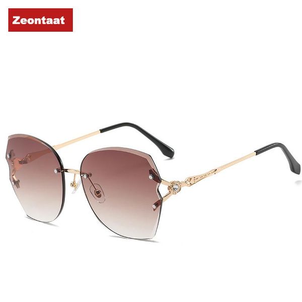 sunglasses fashion rimless for women big designer uv400 glasses female gradient shades women's accessories, White;black
sunglasses fashion rimless for women big designer uv400 glasses female gradient shades women's accessories, White;black