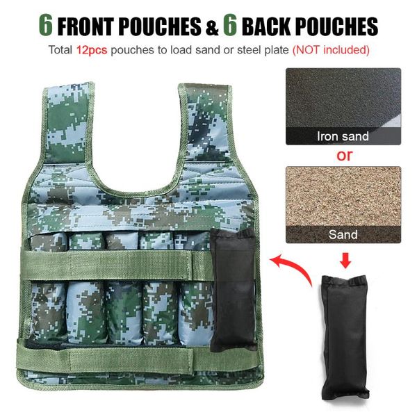 accessories 15/20/35/50kg loading weighted vest adjustable weight waistcoat jacket for training workout gym fitness equipment sand clothing
accessories 15/20/35/50kg loading weighted vest adjustable weight waistcoat jacket for training workout gym fitness equipment sand clothing